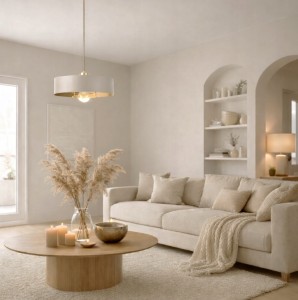 SuperledSisu lampa wisząca 1xE27 beżowa